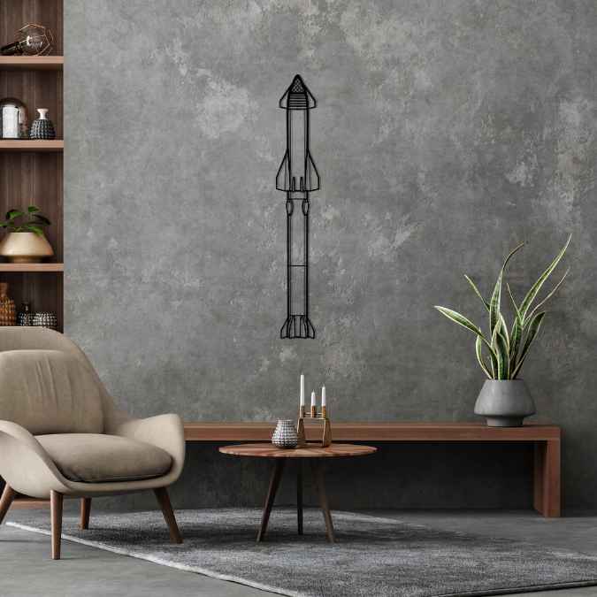 Décoration murale en métal - Starship Silhouette