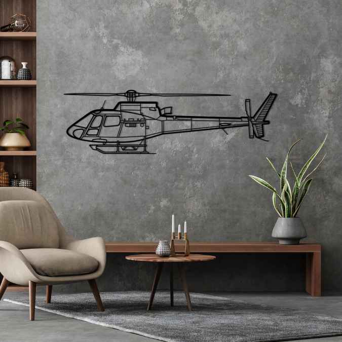 Décoration murale en métal - H125 Silhouette aircraftvibes