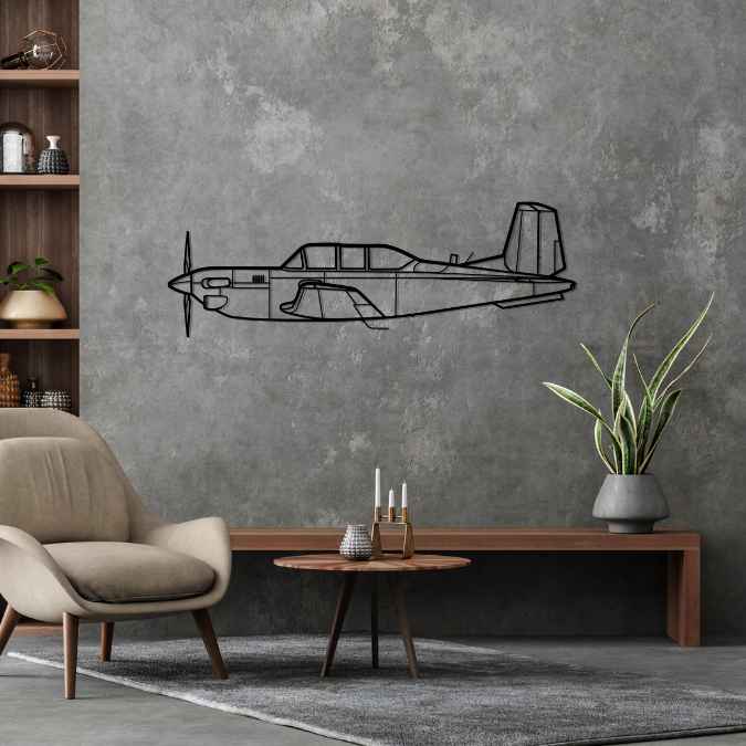 Décoration murale en métal - T-34C Turbo aircraftvibes