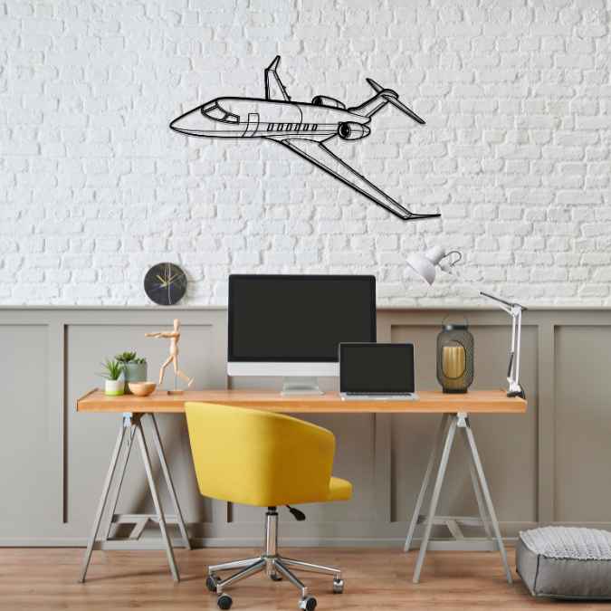 Décoration murale en métal - Challenger 350