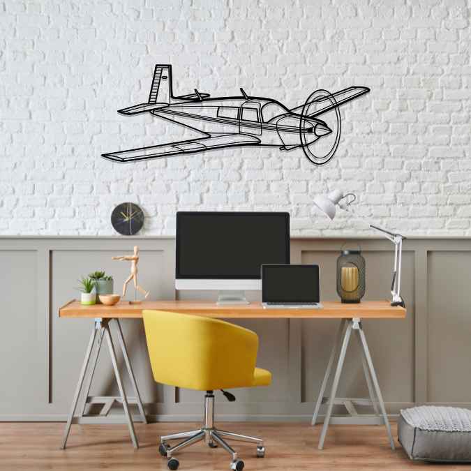 Décoration murale en métal - M20J Angle aircraftvibes