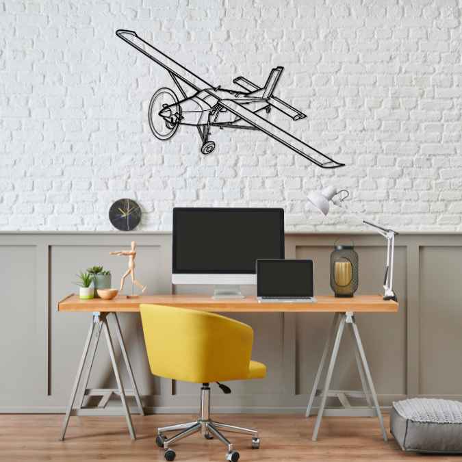 Décoration murale en métal - PC-6 Front aircraftvibes