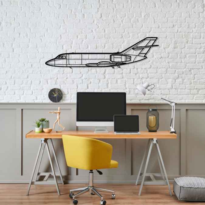 Décoration murale en métal - Falcon 20 aircraftvibes