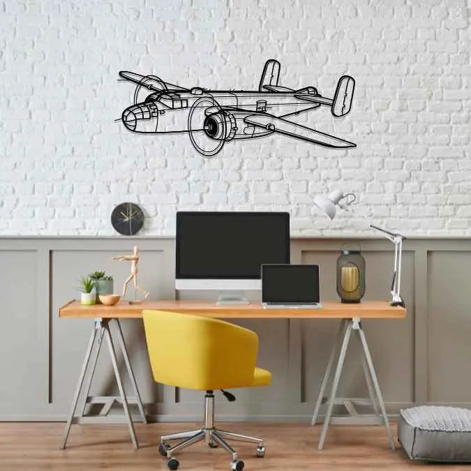 Décoration murale en métal - B-25J Angle aircraftvibes