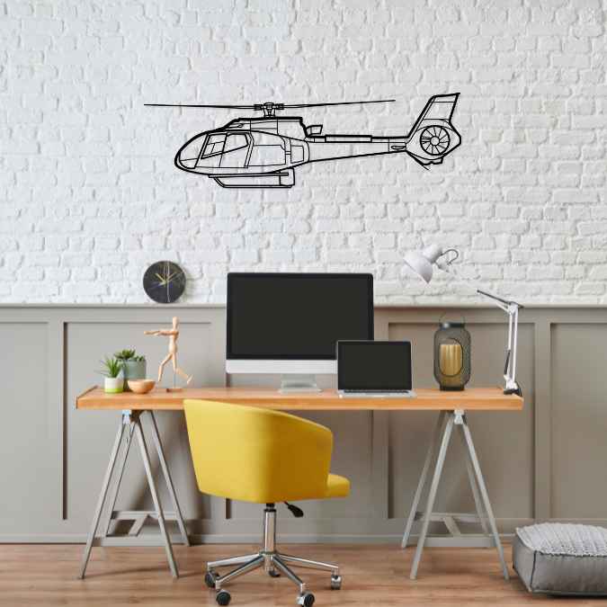 Décoration murale en métal - H130 Silhouette aircraftvibes