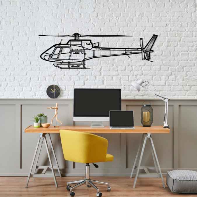 Décoration murale en métal - H125 Silhouette aircraftvibes