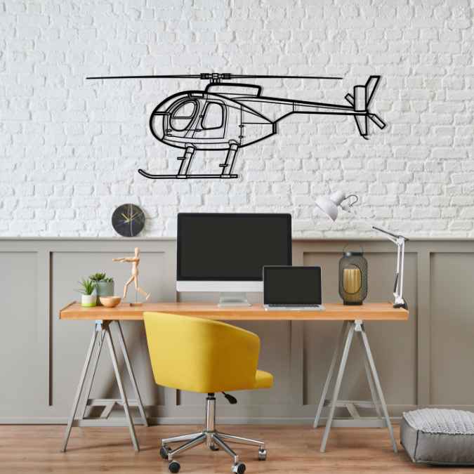 Décoration murale en métal - MD 500C aircraftvibes