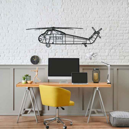 Décoration murale en métal - H-34 Silhouette