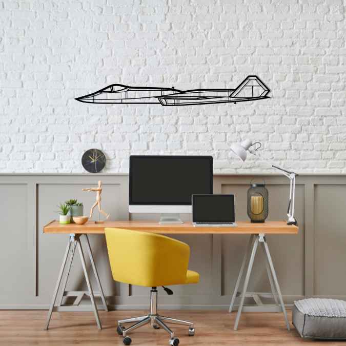 Décoration murale en métal - YF-23 Silhouette