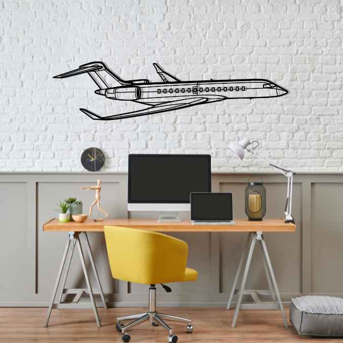 Décoration murale en métal - Global 7500 aircraftvibes
