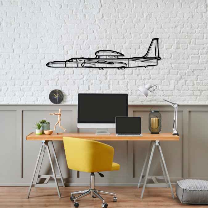 Décoration murale en métal - U-2R Silhouette aircraftvibes