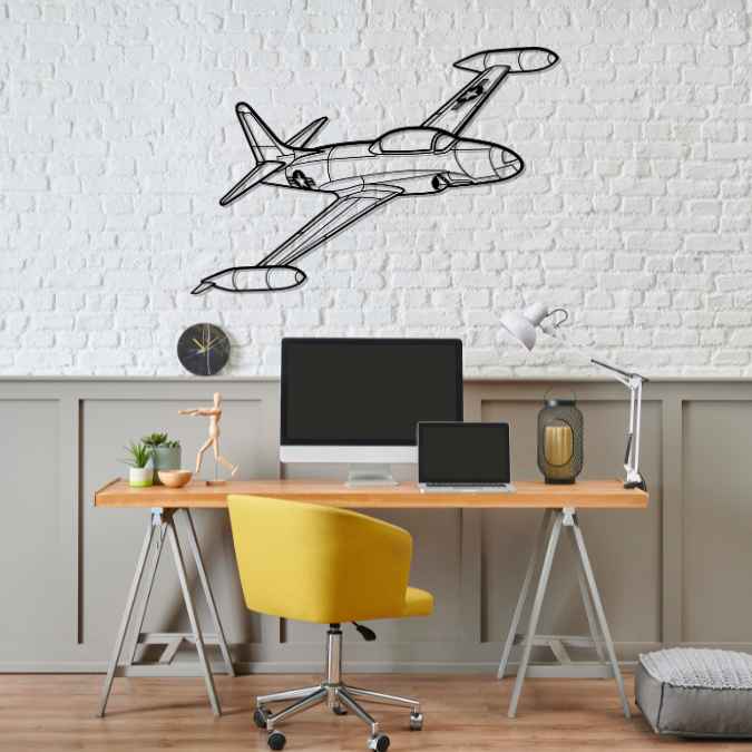 Décoration murale en métal - T-33 Shooting aircraftvibes