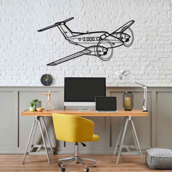 Décoration murale en métal - King Air aircraftvibes