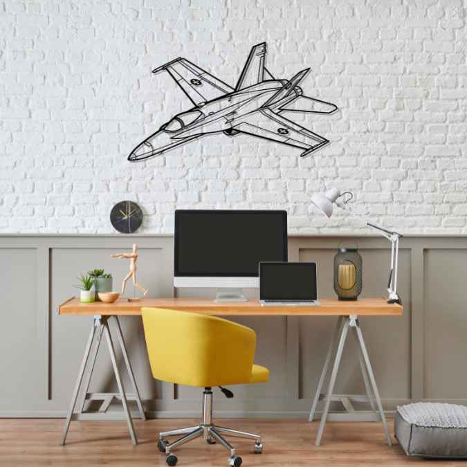 Décoration murale en métal - FA 18C aircraftvibes