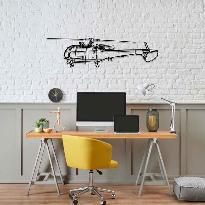 Décoration murale en métal - SA316B Alouette