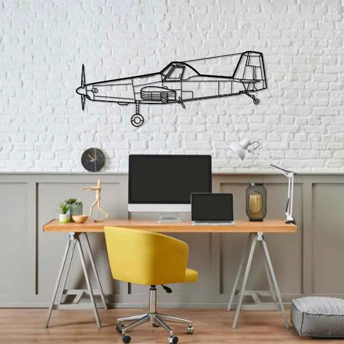 Décoration murale en métal - AT-500 Silhouette aircraftvibes