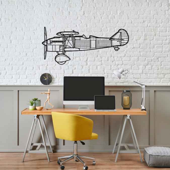 Décoration murale en métal - CR.32 Silhouette aircraftvibes