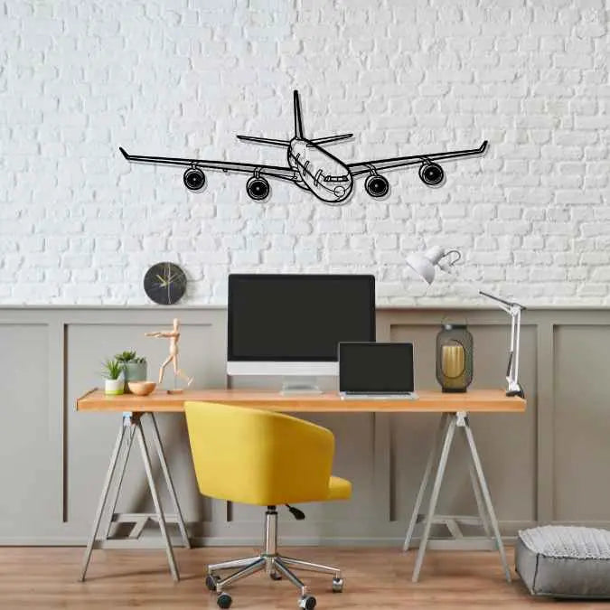 Décoration murale en métal - A340-600 Angle aircraftvibes