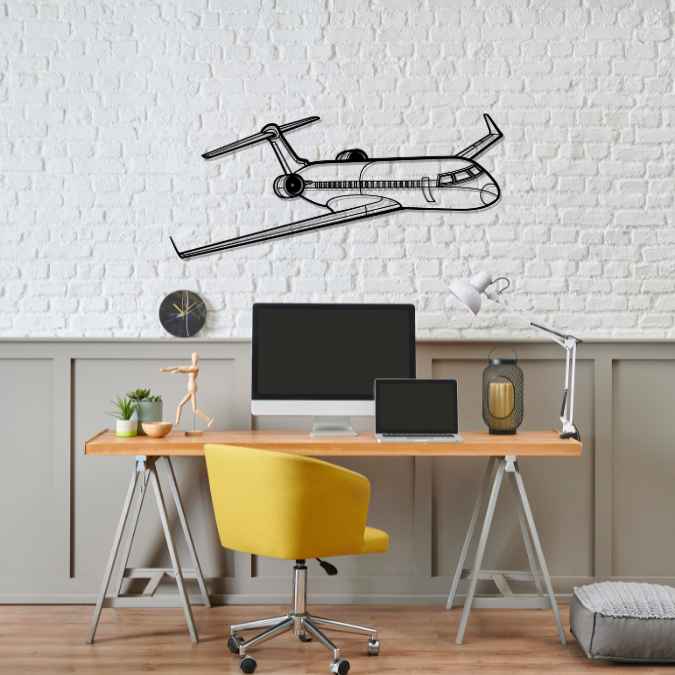 Décoration murale en métal - CRJ700 Angle aircraftvibes