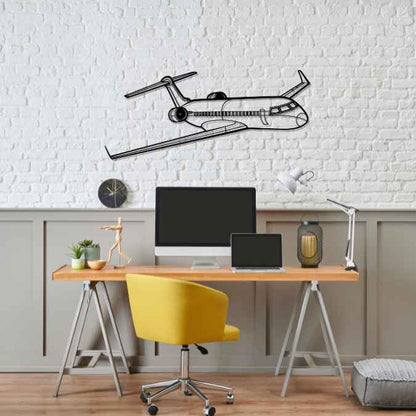 Décoration murale en métal - CRJ700 Angle