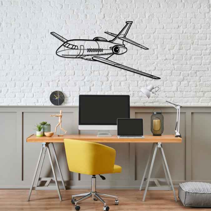 Décoration murale en métal - Falcon 2000 aircraftvibes