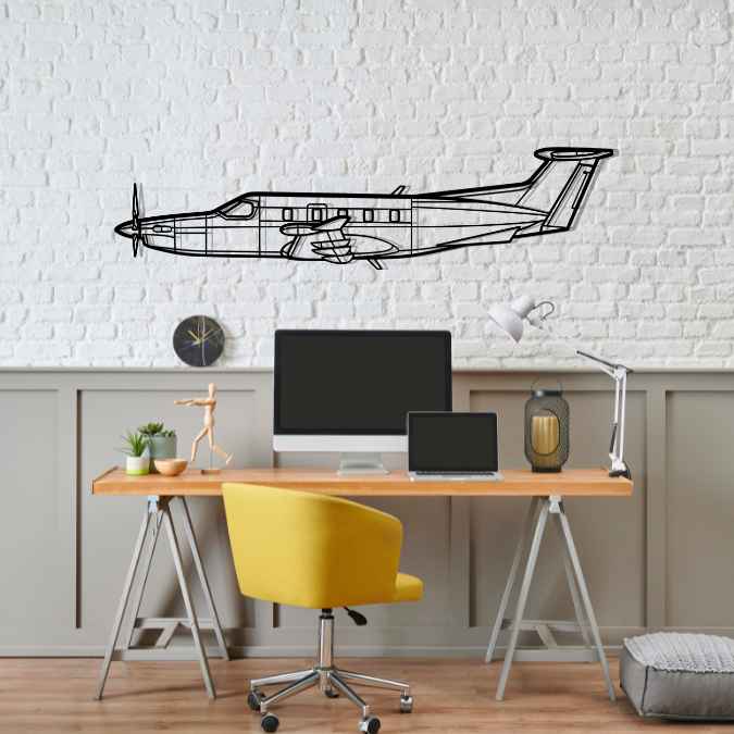 Décoration murale en métal - PC-12 NGX aircraftvibes