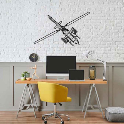 Décoration murale en métal - AH-1F Cobra
