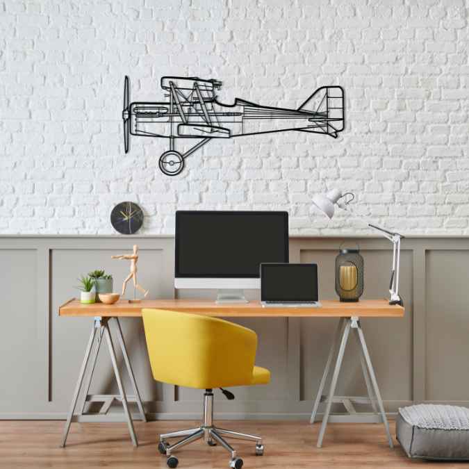 Décoration murale en métal - S.E.5a Silhouette aircraftvibes