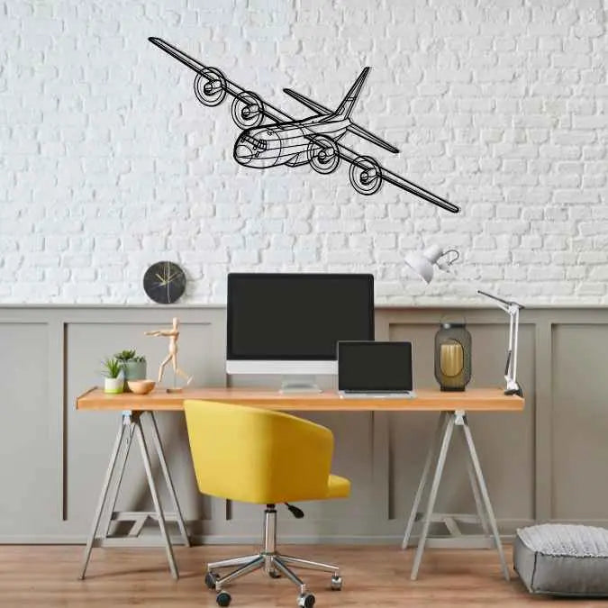 Décoration murale en métal - C-130H2 Angle aircraftvibes