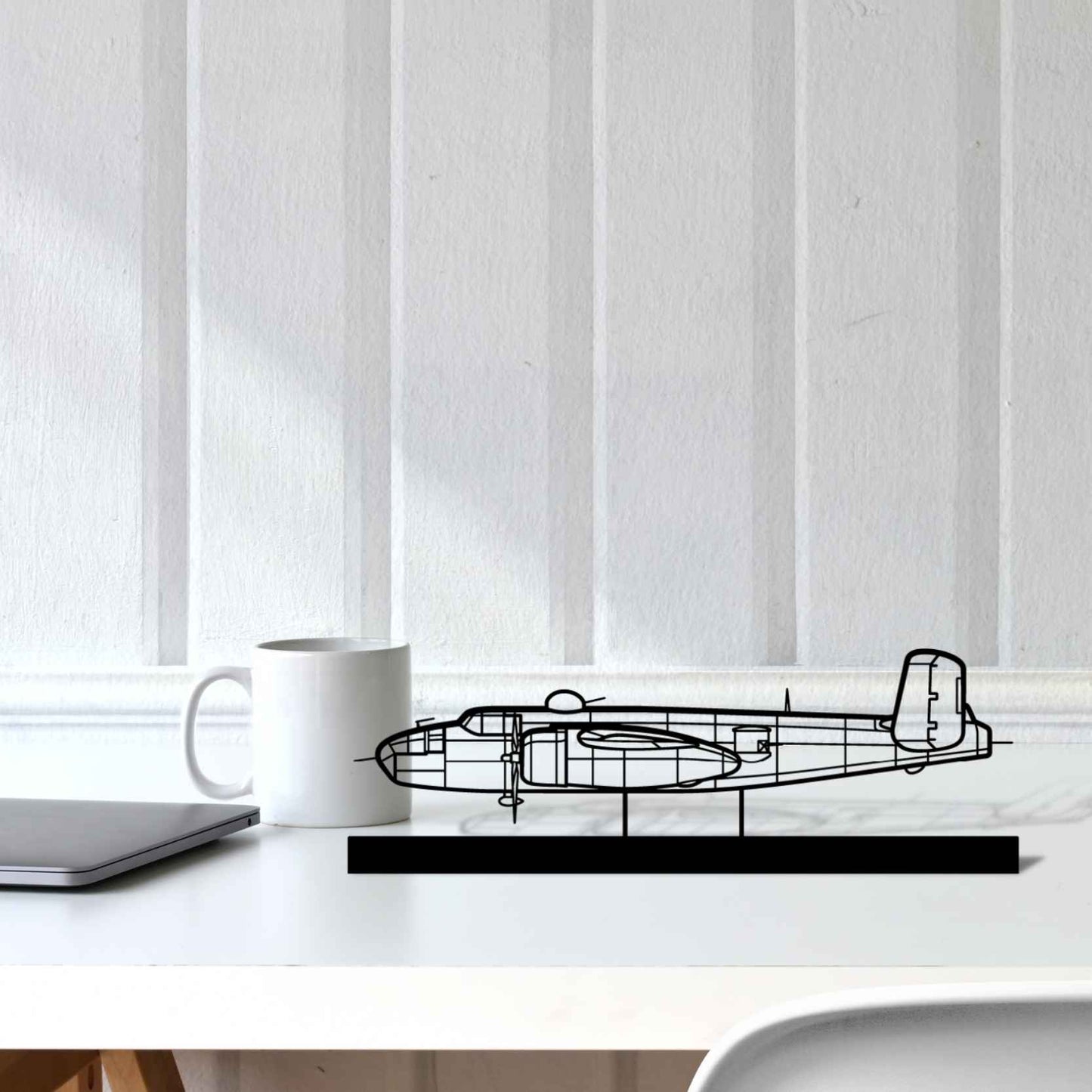 Décoration murale en métal - B25J Silhouette