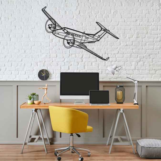 Décoration murale en métal - King Air aircraftvibes