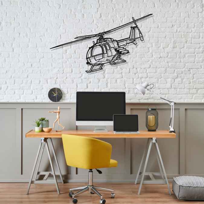 Décoration murale en métal - BO 105 aircraftvibes