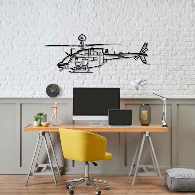 Décoration murale en métal - OH-58E Kiowa aircraftvibes