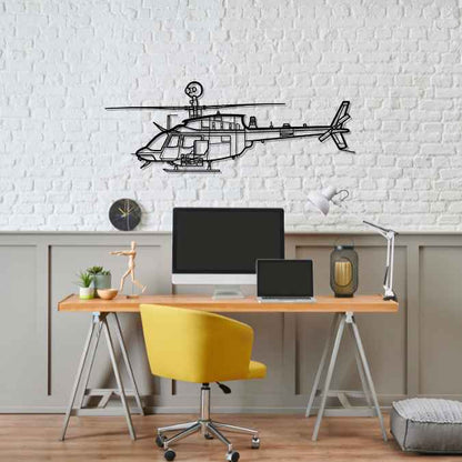 Décoration murale en métal - OH-58E Kiowa