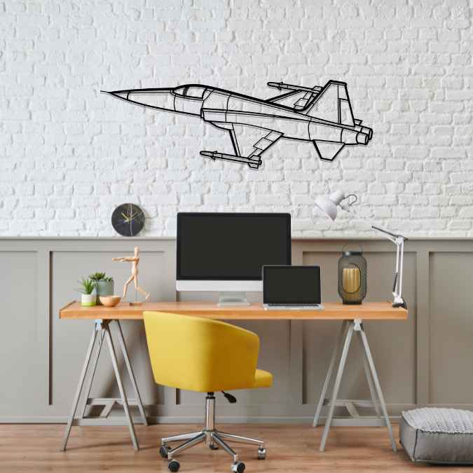 Décoration murale en métal - F-5E Angle aircraftvibes