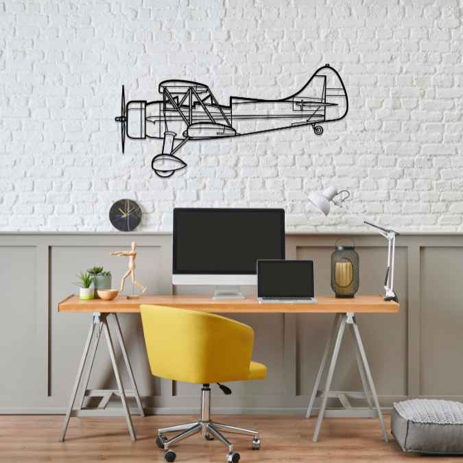 Décoration murale en métal - UPF-7 Silhouette aircraftvibes