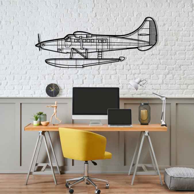Décoration murale en métal - DHC-3T Silhouette aircraftvibes