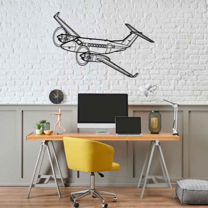 Décoration murale en métal - King Air aircraftvibes
