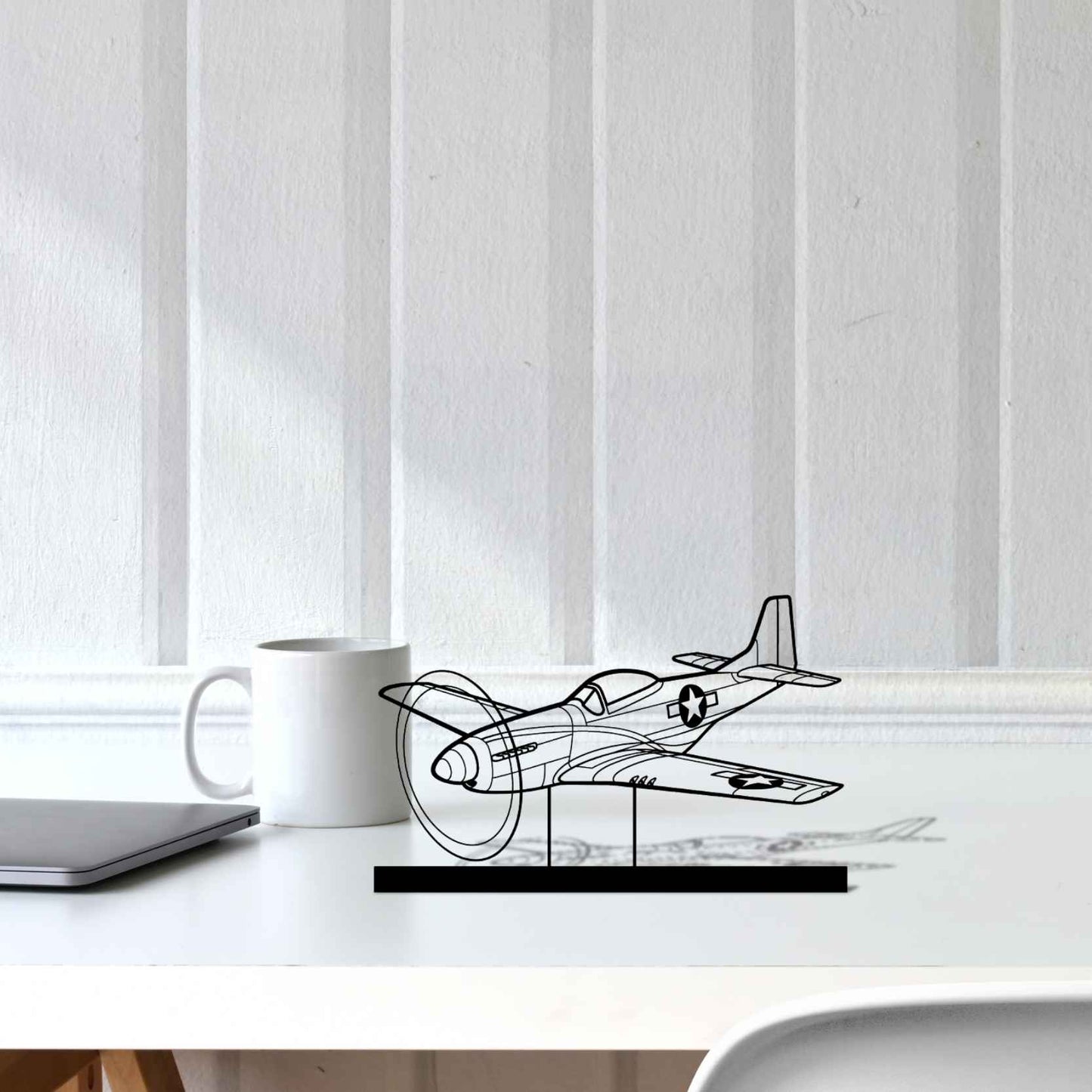 Décoration murale en métal - P-51D Mustang