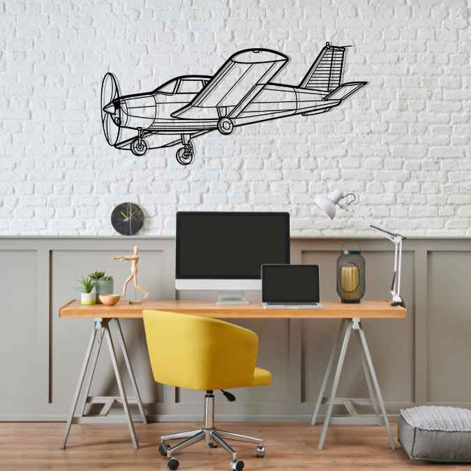 Décoration murale en métal - P28A Cherokee aircraftvibes