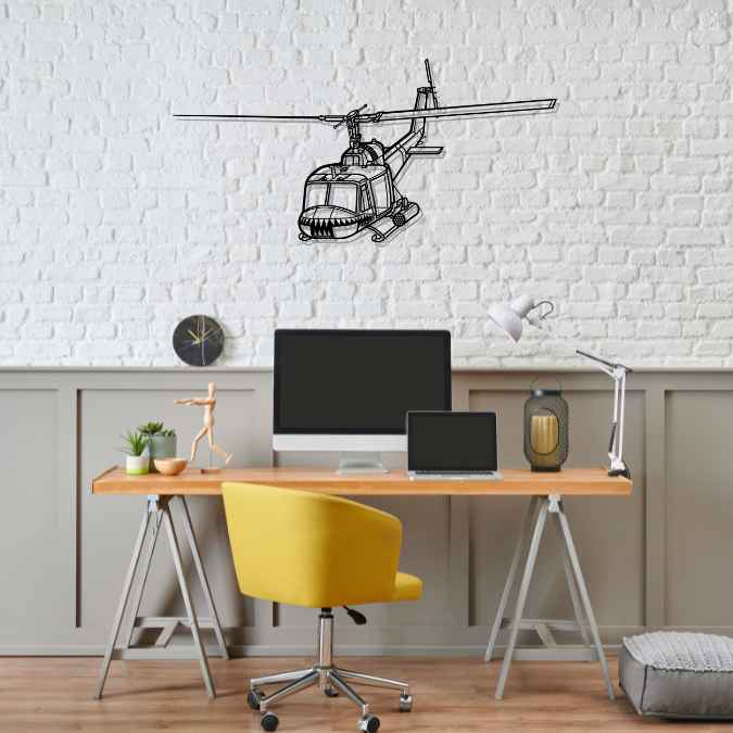 Décoration murale en métal - UH-1 Iroquois