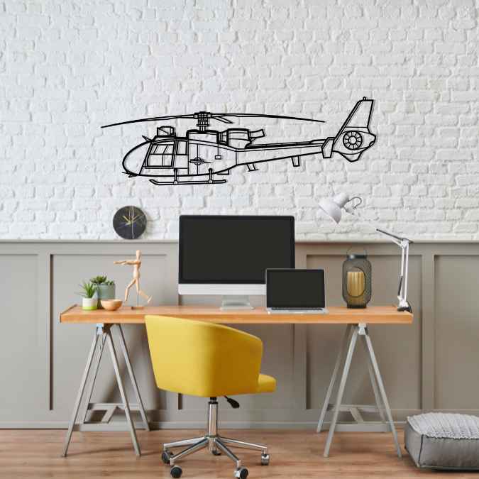 Décoration murale en métal - SA342M1 Gazelle