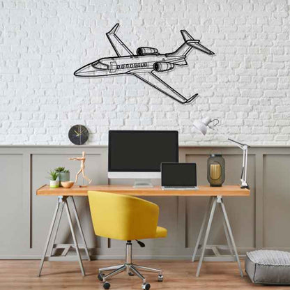 Décoration murale en métal - Learjet 45