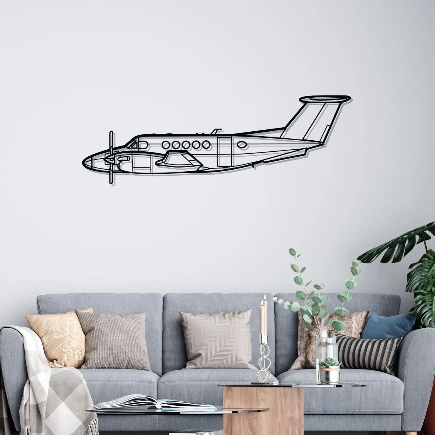 Décoration murale en métal - King Air aircraftvibes