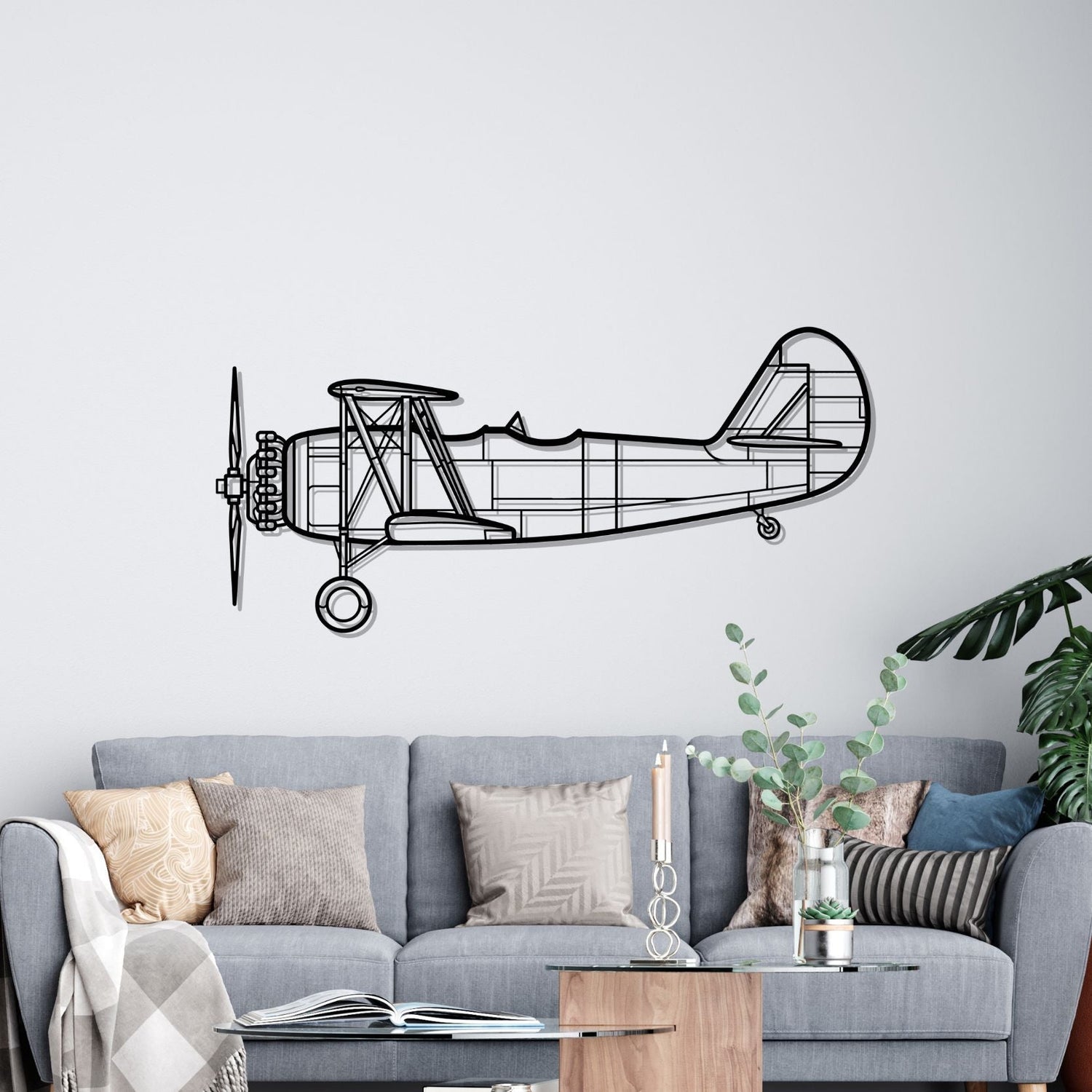 Décoration murale en métal - N3N-3 Silhouette aircraftvibes