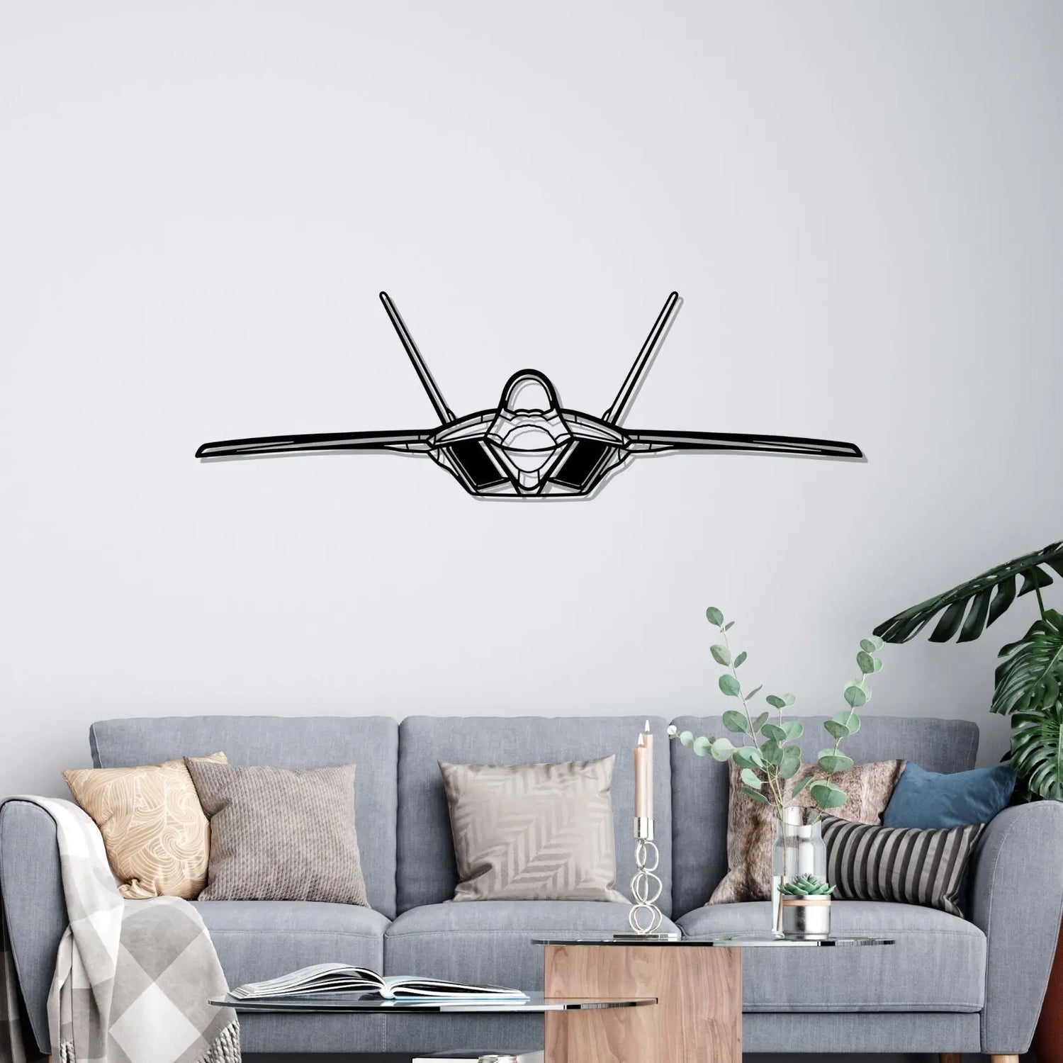 Décoration murale en métal - F-22 Raptor aircraftvibes