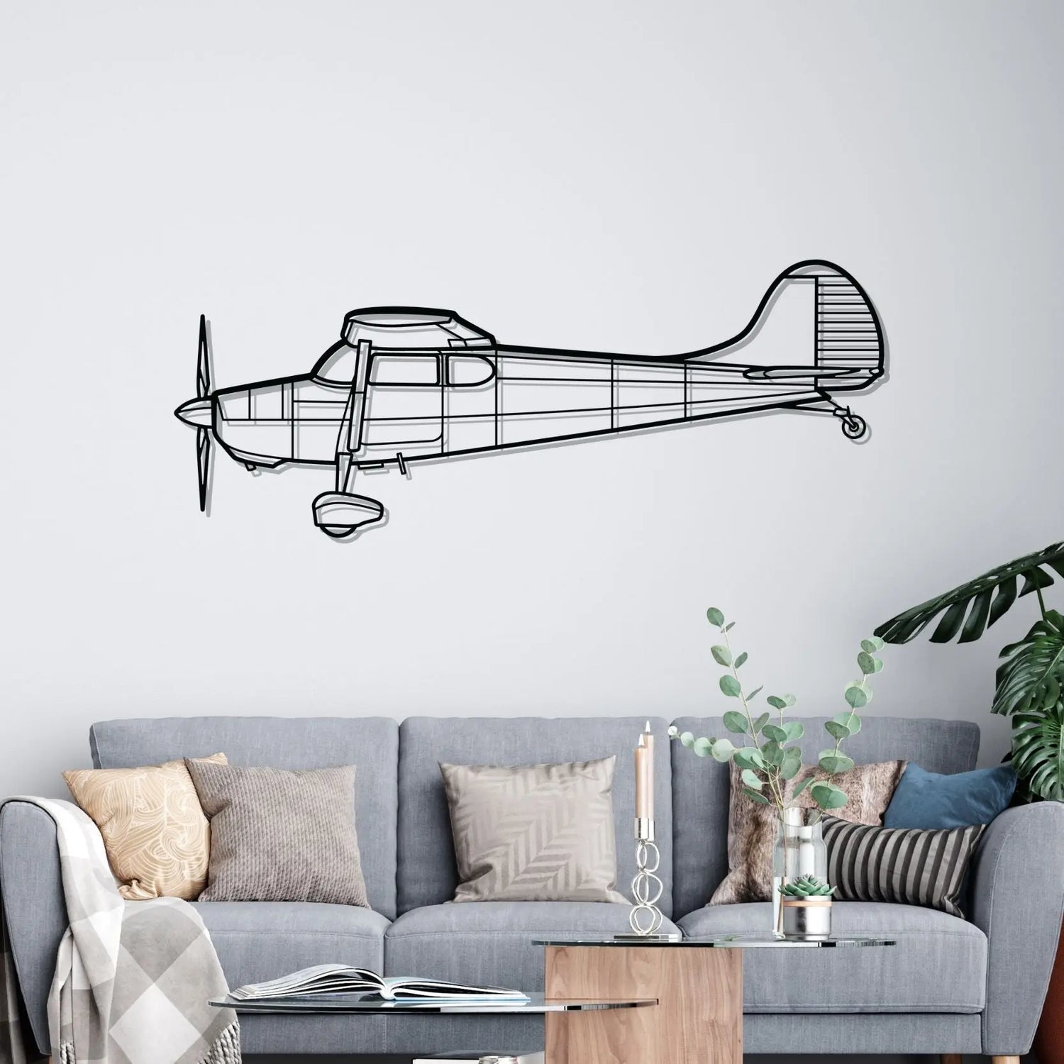 Décoration murale en métal - 170B Silhouette aircraftvibes