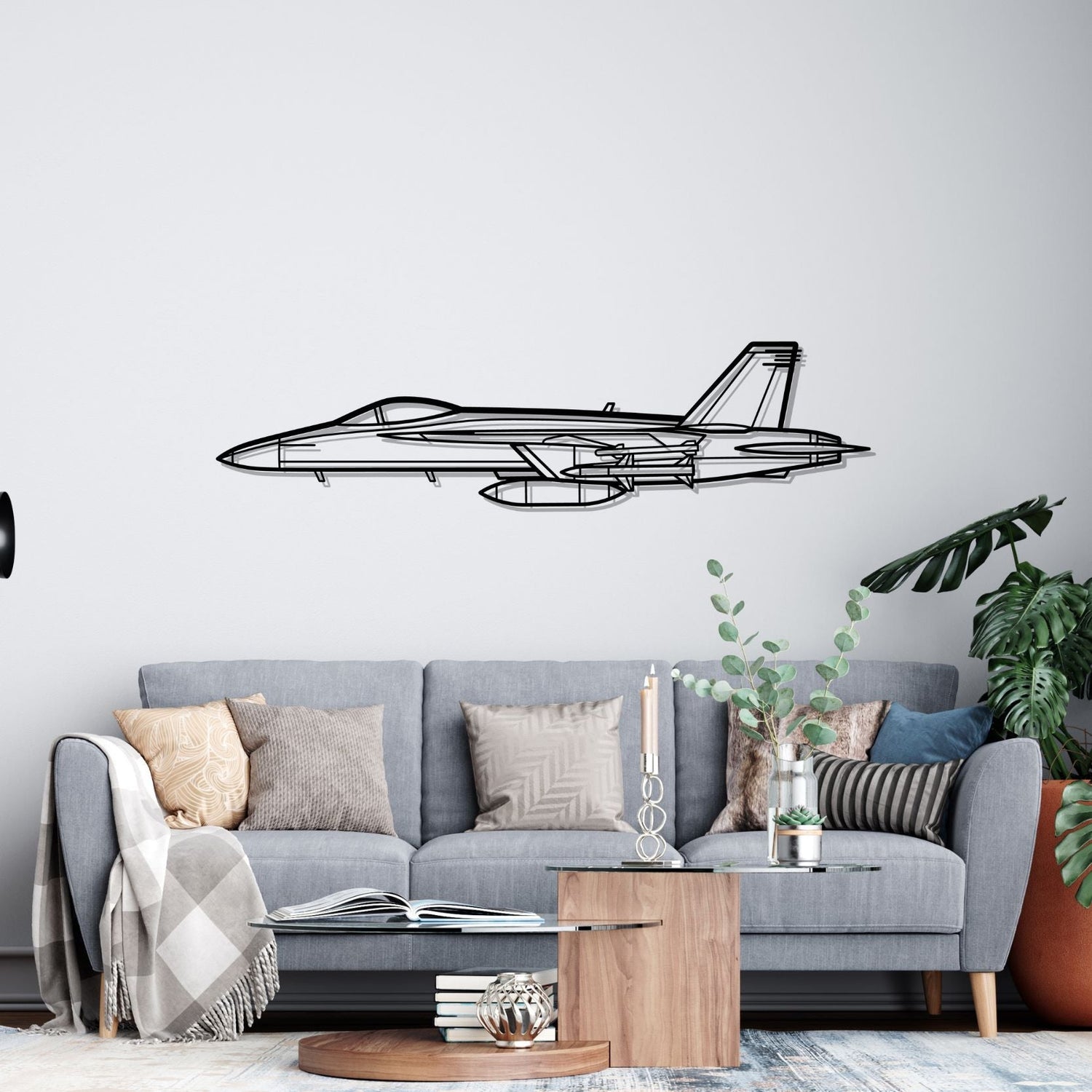 Décoration murale en métal - F-18 Hornet aircraftvibes