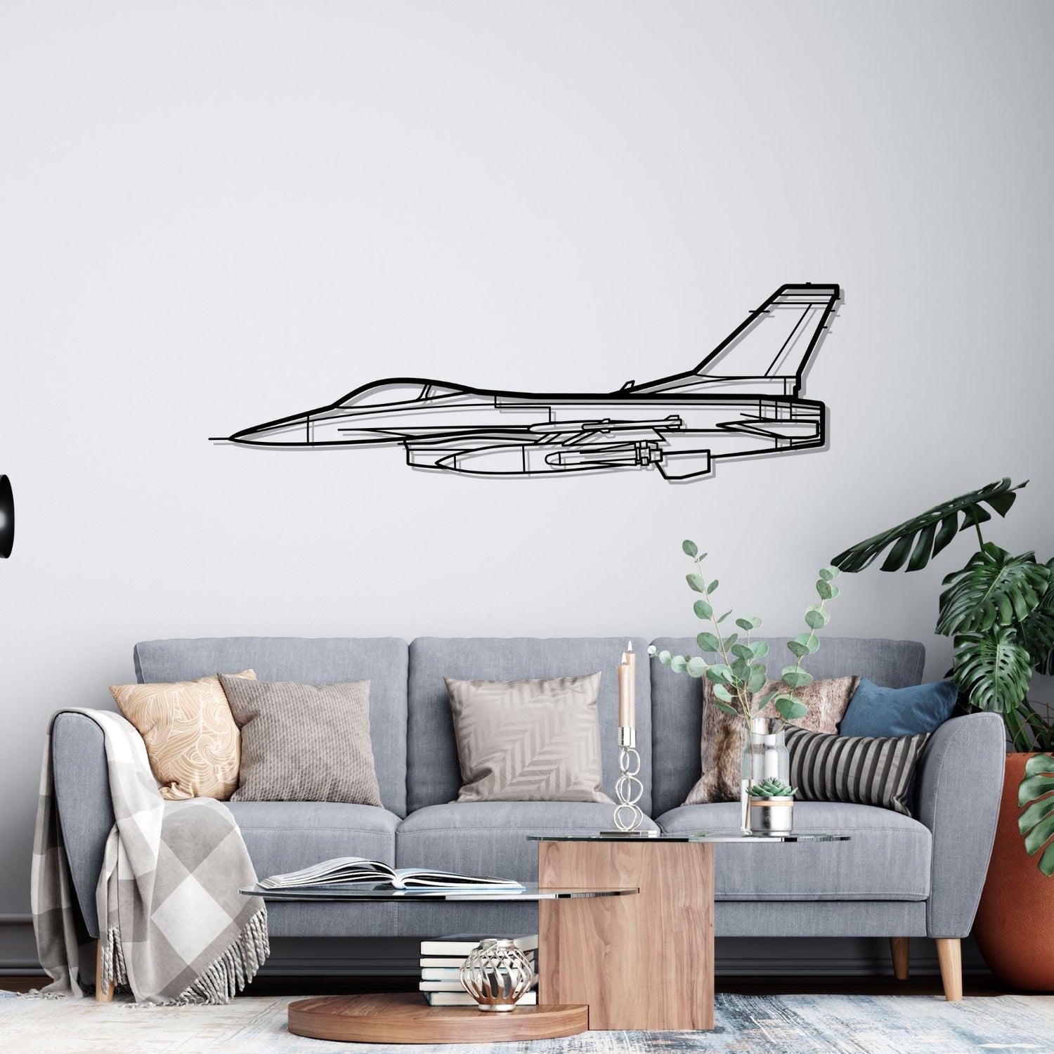 Décoration murale en métal - F-16 Falcon aircraftvibes