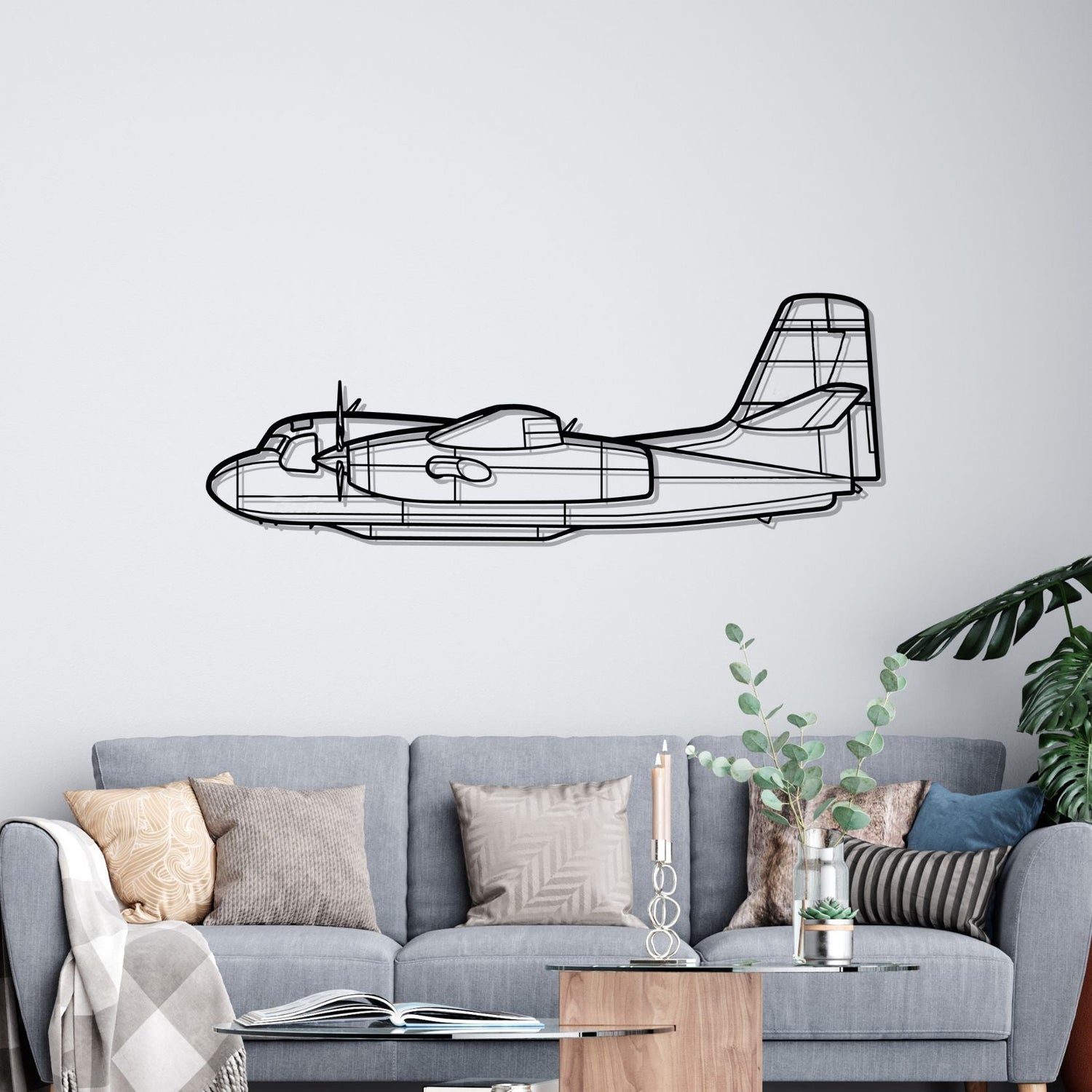 Décoration murale en métal - S-2T Silhouette aircraftvibes